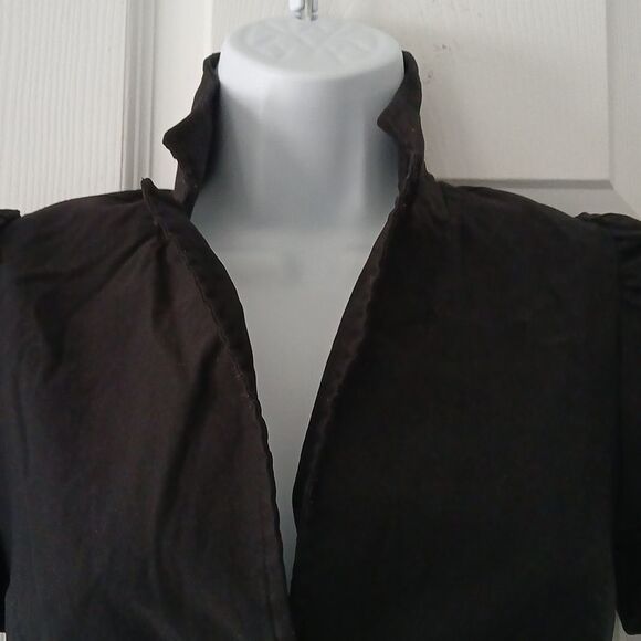 Have & Have black stretch cropped single button closure shrug jacket Sz S - Picture 3 of 6